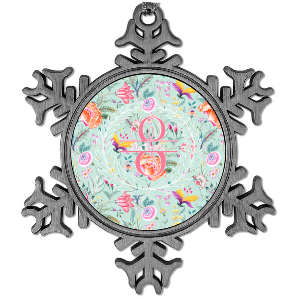 Custom Exquisite Chintz Vintage Snowflake Ornament (Personalized)