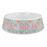 Exquisite Chintz Plastic Dog Bowl - Large (Personalized)