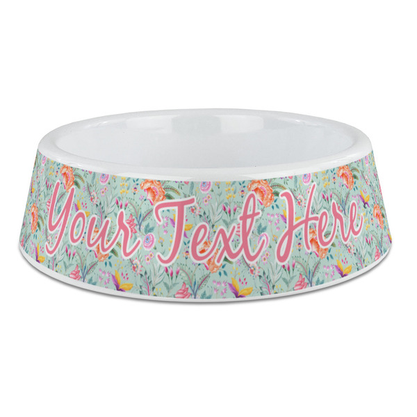 Custom Exquisite Chintz Plastic Dog Bowl - Large (Personalized)