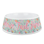 Exquisite Chintz Plastic Dog Bowl - Medium (Personalized)
