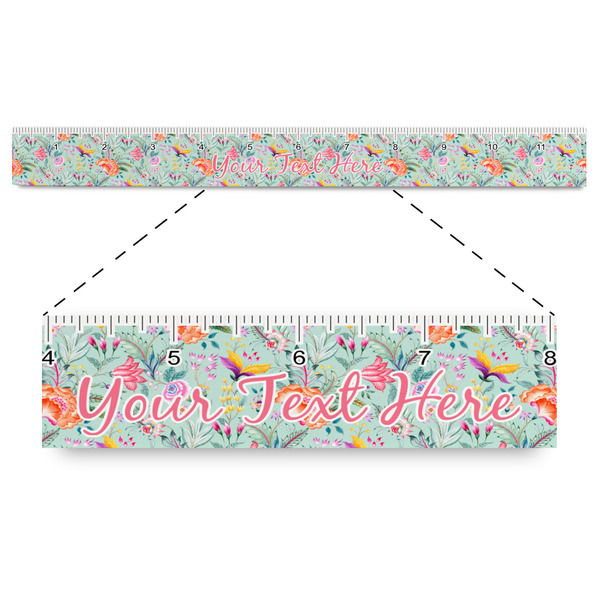 Custom Exquisite Chintz Plastic Ruler - 12" (Personalized)