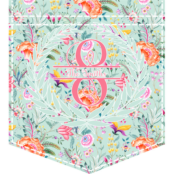 Custom Exquisite Chintz Iron On Faux Pocket (Personalized)