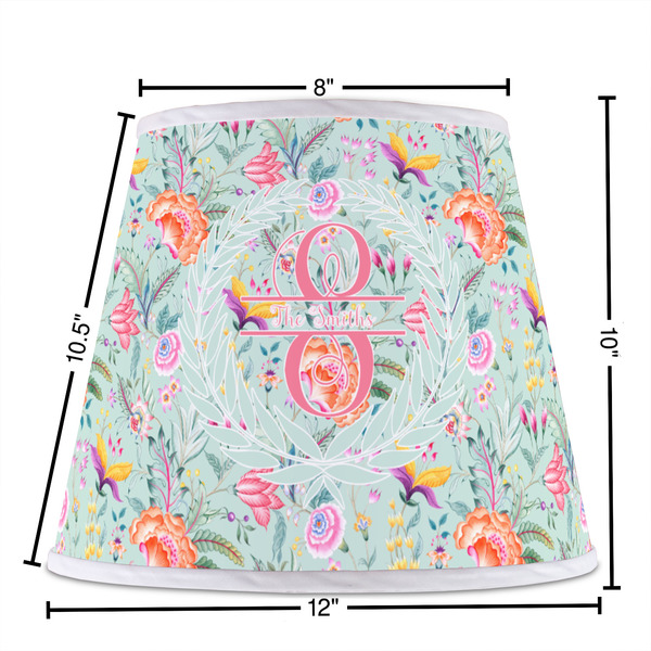 Exquisite Chintz Poly Film Empire Lampshade - Dimensions