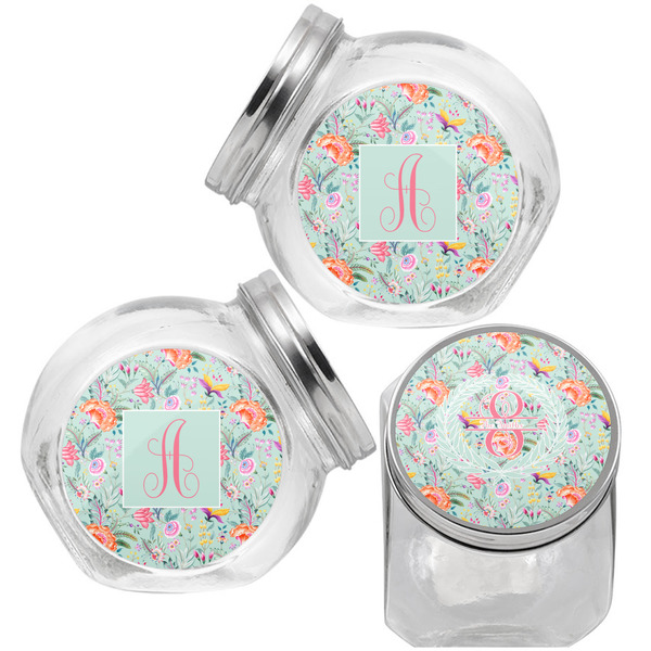 Exquisite Chintz Puppy Treat Jar - Top Left Right