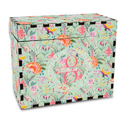 Exquisite Chintz Wood Recipe Box - Full Color Print (Personalized)