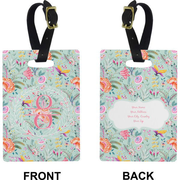 Exquisite Chintz Rectangle Luggage Tag (Front + Back)