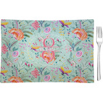 Exquisite Chintz Rectangular Glass Appetizer / Dessert Plate - Single or Set (Personalized)