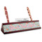 Exquisite Chintz Red Mahogany Nameplates with Business Card Holder - Angle