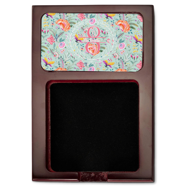 Exquisite Chintz Red Mahogany Sticky Note Holder - Flat