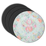 Exquisite Chintz Round Rubber Backed Coasters - Set of 4 (Personalized)