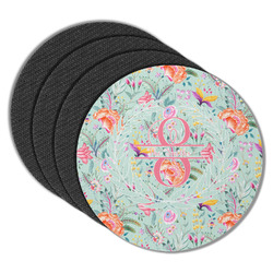 Exquisite Chintz Round Rubber Backed Coasters - Set of 4 (Personalized)