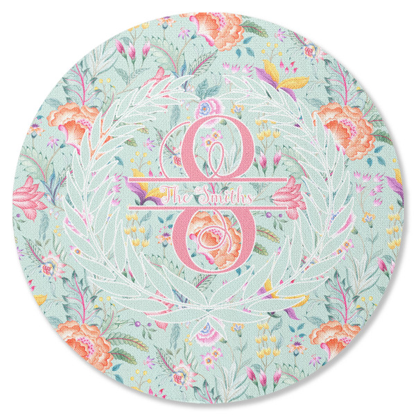 Custom Exquisite Chintz Round Rubber Backed Coaster (Personalized)