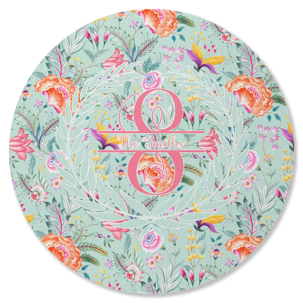 Exquisite Chintz Round Coaster Rubber Back - Single