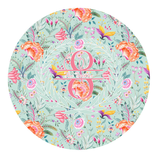 Custom Exquisite Chintz Round Decal - Large (Personalized)