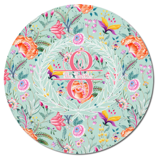 Exquisite Chintz Round Fridge Magnet - FRONT