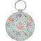 Exquisite Chintz Round Plastic Keychain (Personalized)