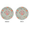 Exquisite Chintz Round Linen Placemats - APPROVAL (double sided)
