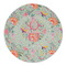 Exquisite Chintz Round Linen Placemats - FRONT (Double Sided)