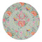 Exquisite Chintz Round Linen Placemats - FRONT (Single Sided)