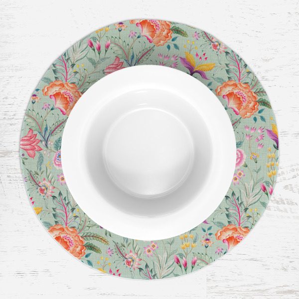 Exquisite Chintz Round Linen Placemats - LIFESTYLE (single)