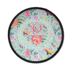 Exquisite Chintz Iron On Round Patch w/ Name and Initial