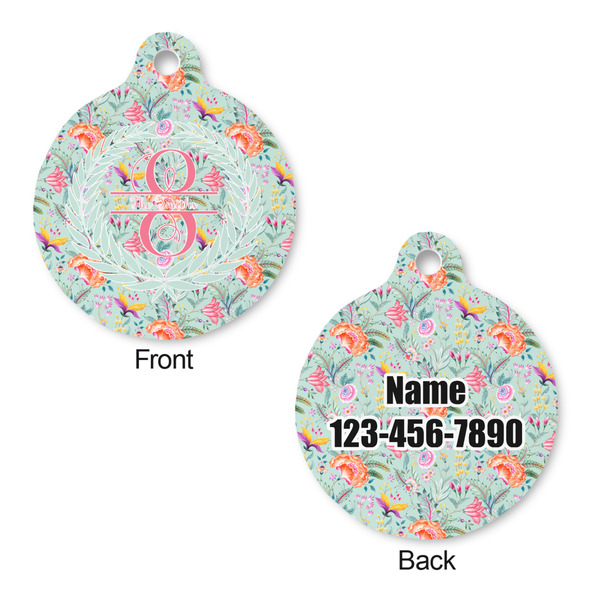 Exquisite Chintz Round Pet ID Tag - Large - Approval