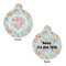 Exquisite Chintz Round Pet Tag - Front & Back