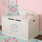 Exquisite Chintz Round Wall Decal on Toy Chest