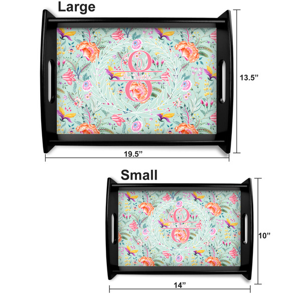 Exquisite Chintz Serving Tray Black Sizes