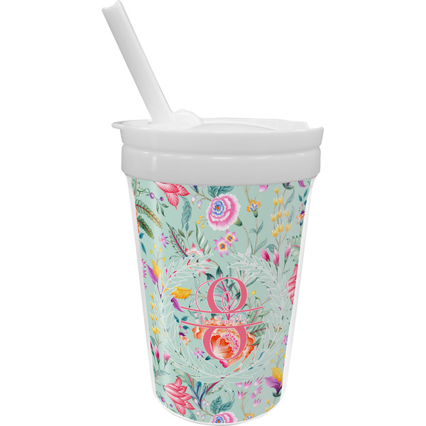 Custom Exquisite Chintz Sippy Cup with Straw (Personalized)