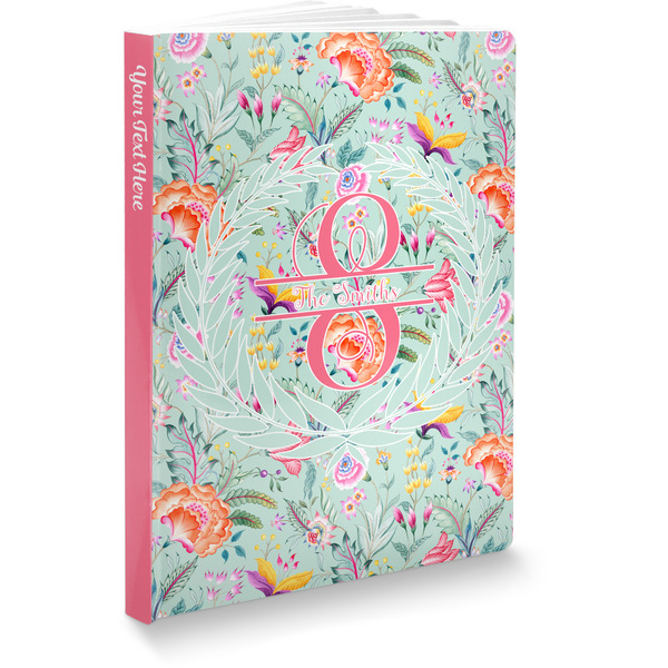 Custom Exquisite Chintz Softbound Notebook - 7.25" x 10" (Personalized)