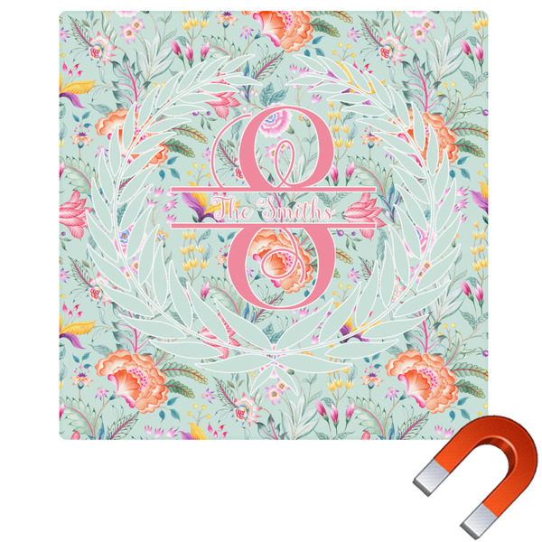 Custom Exquisite Chintz Square Car Magnet - 10" (Personalized)