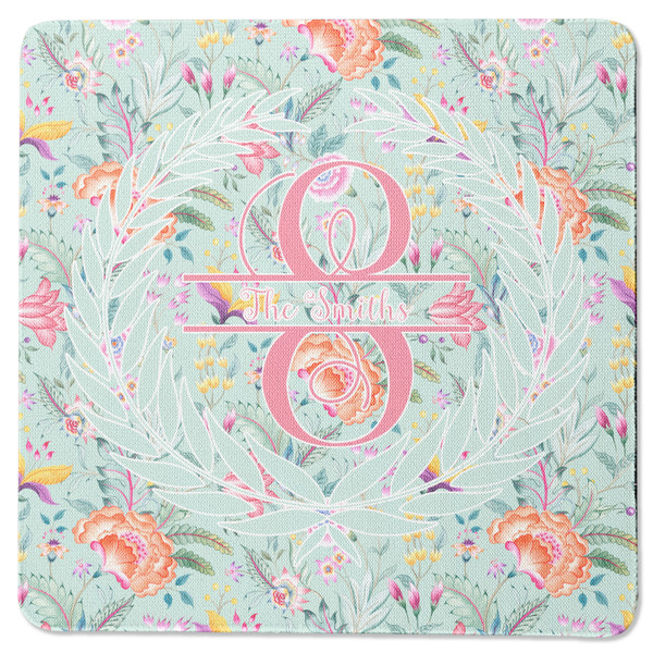 Custom Exquisite Chintz Square Rubber Backed Coaster (Personalized)