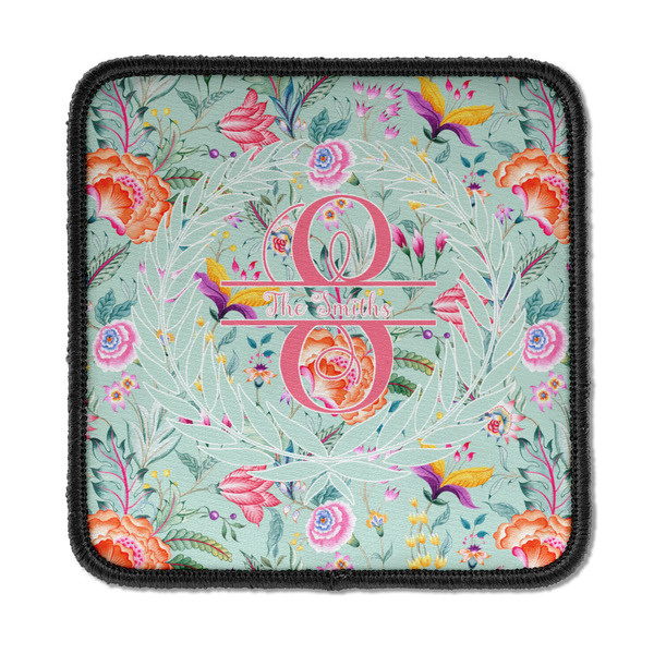 Custom Exquisite Chintz Iron On Square Patch w/ Name and Initial