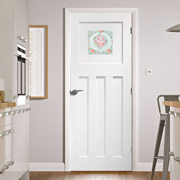 Exquisite Chintz Square Wall Decal on Door