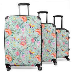 Exquisite Chintz 3 Piece Luggage Set - 20" Carry On, 24" Medium Checked, 28" Large Checked (Personalized)