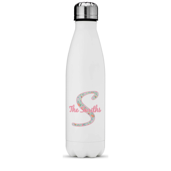 Custom Exquisite Chintz Water Bottle - 17 oz. - Stainless Steel - Full Color Printing (Personalized)