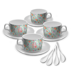 Exquisite Chintz Tea Cup - Set of 4 (Personalized)