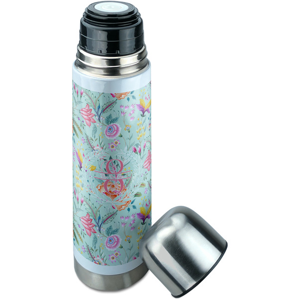 Exquisite Chintz Thermos - Lid Off