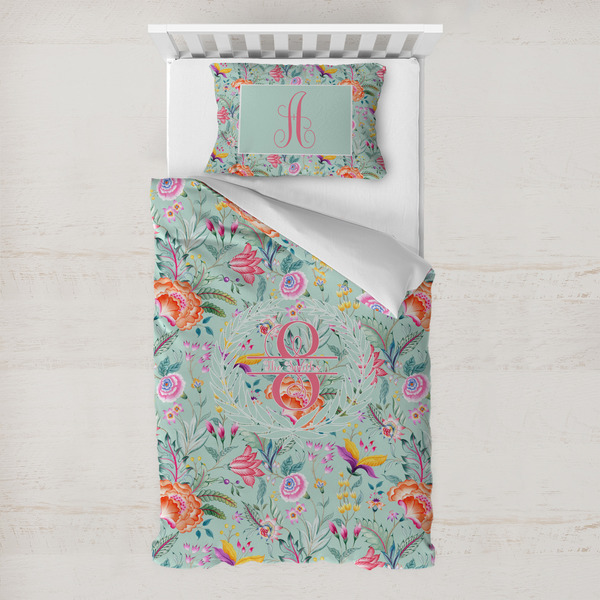 Custom Exquisite Chintz Toddler Bedding w/ Name and Initial