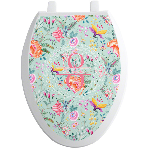 Custom Exquisite Chintz Toilet Seat Decal - Elongated (Personalized)