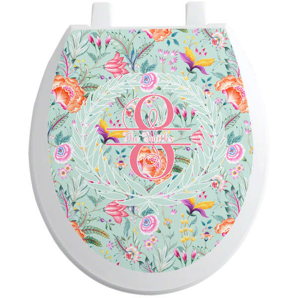 Custom Exquisite Chintz Toilet Seat Decal (Personalized)