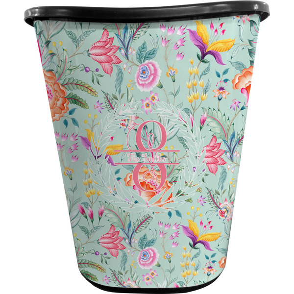 Exquisite Chintz Trash Can Black