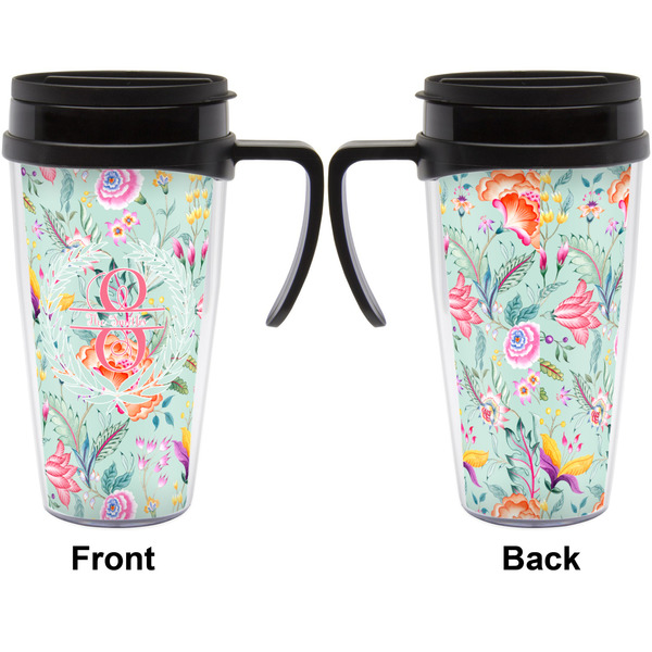 Exquisite Chintz Travel Mug with Black Handle - Approval