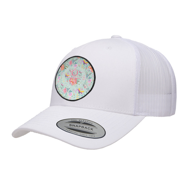 Custom Exquisite Chintz Trucker Hat - White (Personalized)