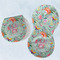 Exquisite Chintz Two Peanut Shaped Burps - Open and Folded