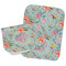 Exquisite Chintz Two Rectangle Burp Cloths - Open & Folded