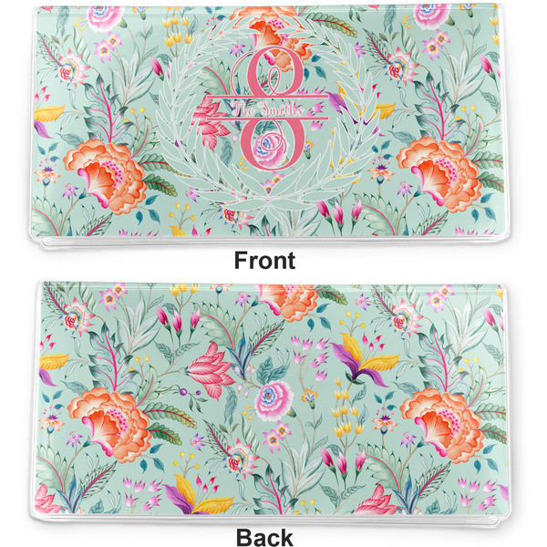 Exquisite Chintz Vinyl Check Book Cover - Front and Back