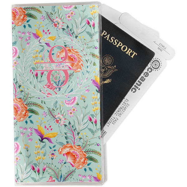 Custom Exquisite Chintz Travel Document Holder