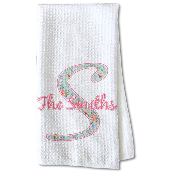 Custom Exquisite Chintz Kitchen Towel - Waffle Weave - Partial Print (Personalized)